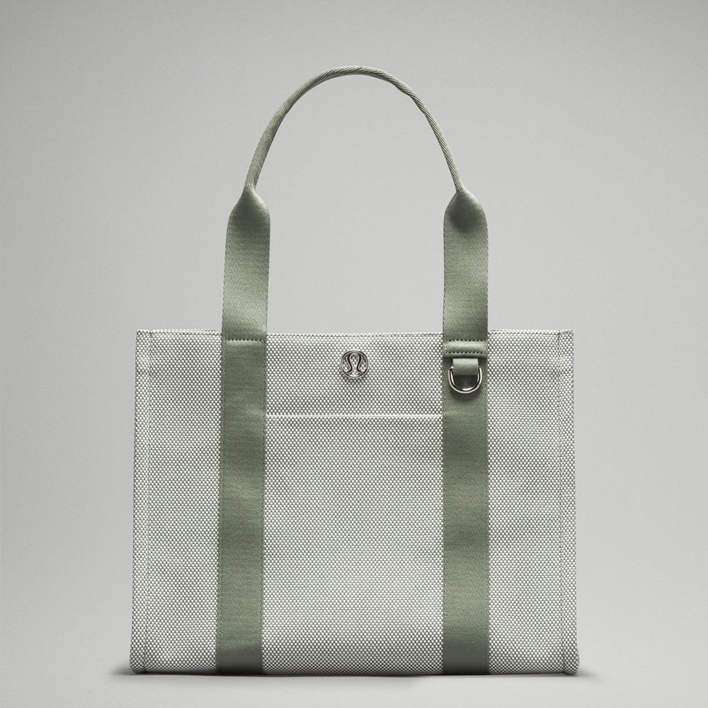 Lululemon Green and Gray Tote Bag